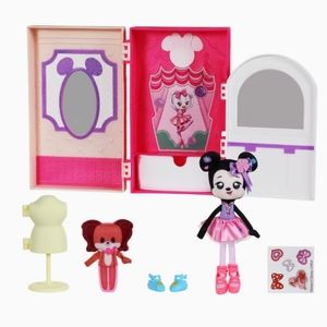 Disney Sweet Seams 6" Rag Doll Deluxe Pack Minnie Mouse Fifi Ballet Studio NEW